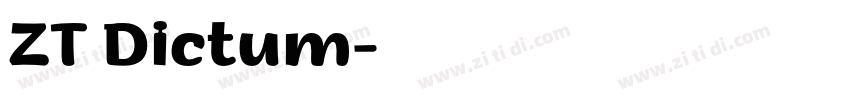 ZT Dictum字体转换